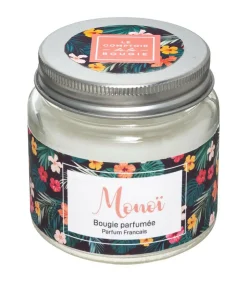 ATMOSPHERA - Bougie parfumée monoï pot en verre avec couvercle 65 g