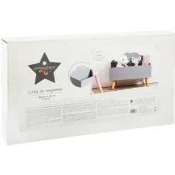 ATMOSPHERA - Coffre de rangement sur pied coffre à jouet nuage gris