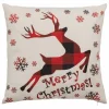 ATMOSPHERA - Coussin de noël renne - 40 x 40 cm - beige et rouge