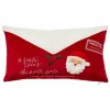 ATMOSPHERA - Coussin lettre au père noël - 50 x 30 cm - blanc et rouge