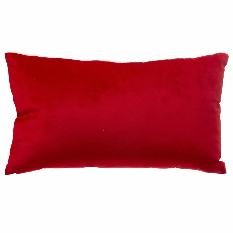 ATMOSPHERA - Coussin lettre au père noël - 50 x 30 cm - blanc et rouge