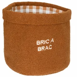 ATMOSPHERA - Duo de paniers de rangement en bouclette - blanc et marron