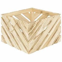 ATMOSPHERA - Ensemble de 2 caisses en bois - beige
