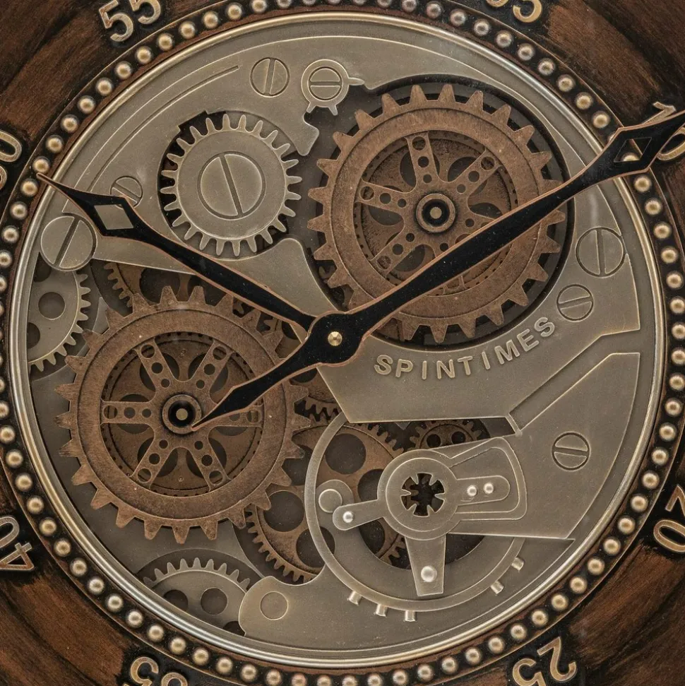 ATMOSPHERA - Horloge avec mécanisme en métal - diam 59 cm - marron
