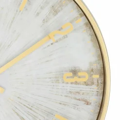 ATMOSPHERA - Horloge effet patiné - diam 30 cm - gris et doré