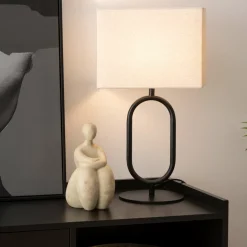 ATMOSPHERA - Lampe à poser sundsvall - h. 52 cm - beige et noir