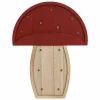 ATMOSPHERA - Lampe à suspendre champignon - h. 23 cm - rouge et beige