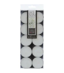 ATMOSPHERA - Lot de 10 bougies parfumées jasmin