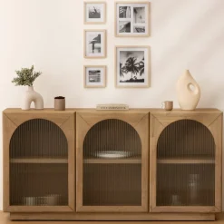 ATMOSPHERA - Lot de 5 cadres photos en bois - beige