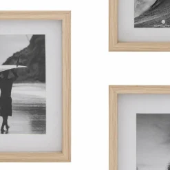 ATMOSPHERA - Lot de 5 cadres photos en bois - beige
