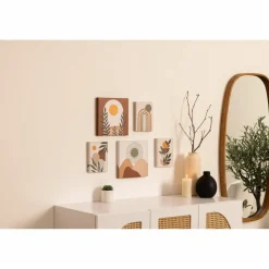 ATMOSPHERA - Lot de 5 toiles imprimées soleil - multicolore