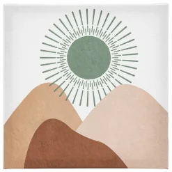 ATMOSPHERA - Lot de 5 toiles imprimées soleil - multicolore