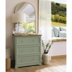 ATMOSPHERA - Miroir arche en bois - 60 x 90 cm - beige