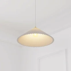 ATMOSPHERA - Suspension plissée - h. 49 cm - blanc