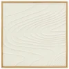 ATMOSPHERA - Tableau en relief vagues - 80 x 80 cm - blanc