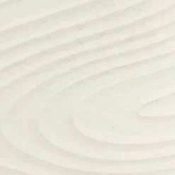 ATMOSPHERA - Tableau en relief vagues - 80 x 80 cm - blanc