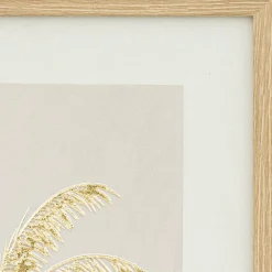 ATMOSPHERA - Toile imprimée encadrée medina - 45 x 60 cm - beige et doré