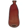ATMOSPHERA - Vase bouteille en verre recyclé rouge ambre h 51 cm