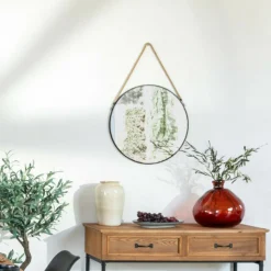 ATMOSPHERA - Vase rond en verre recyclé rouge ambre h 33 cm