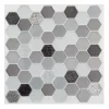 ATMOSPHERA CREATEUR D'INTERIEUR - Lot de 2 stickers - carrelage - noir - 26x26 cm