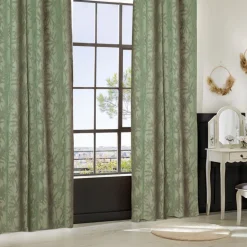 ATMOSPHERA CREATEUR D'INTERIEUR - Rideau "willow" jacquard vert céladon 135x260cm