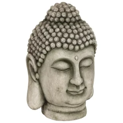 ATMOSPHERA CREATEUR D'INTERIEUR - Statuette d exterieur bouddha "osel" gris h60cm