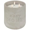 ATMOSPHERA CREATEUR D'INTERIEUR - Bougie led "cosy" - gris clair - 3 - 2kg