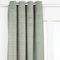 ATMOSPHERA CREATEUR D'INTERIEUR - Rideau occultant effet velours "yupi" vert kaki 135x260cm