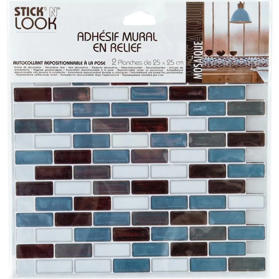 ATMOSPHERA CREATEUR D'INTERIEUR - Lot de 2 stickers - carrelage - 26x26 cm