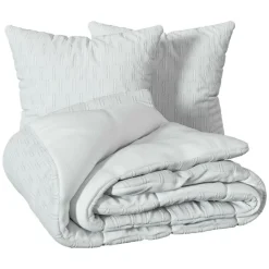 ATMOSPHERA CREATEUR D'INTERIEUR - Parure de lit 3 pièces "edie" jacquard blanc 260x240cm