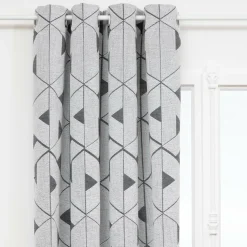 ATMOSPHERA CREATEUR D'INTERIEUR - Rideau "maloe" jacquard gris 140x260cm