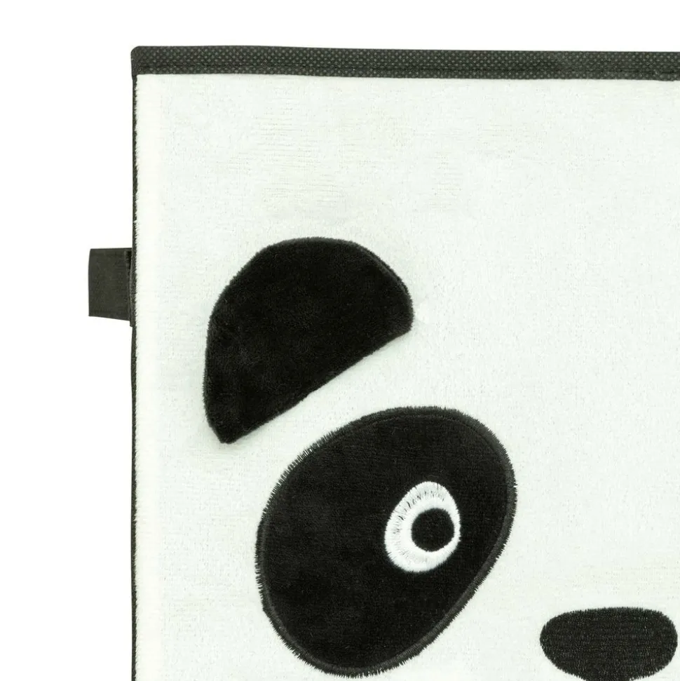 ATMOSPHERA CREATEUR D'INTERIEUR - Boîte de rangement enfant panda "joey" noir & blanc 29x29cm