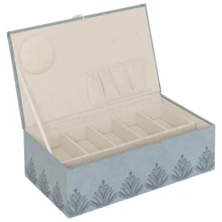 ATMOSPHERA CREATEUR D'INTERIEUR - Boîte à couture "wild" céramique bleu clair 30x18,5cm