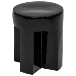 ATMOSPHERA CREATEUR D'INTERIEUR - Table d’appoint "kriz" noir 41x34x34cm