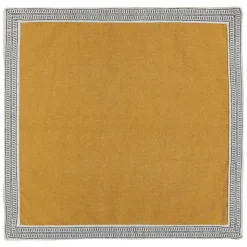 ATMOSPHERA CREATEUR D'INTERIEUR - Ensemble nappe et 6 serviettes inuit coton jaune ocre 250x150cm