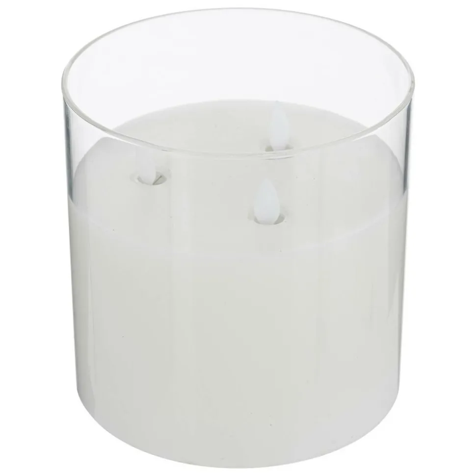 ATMOSPHERA CREATEUR D'INTERIEUR - Bougie led "sena" en verre d15cm