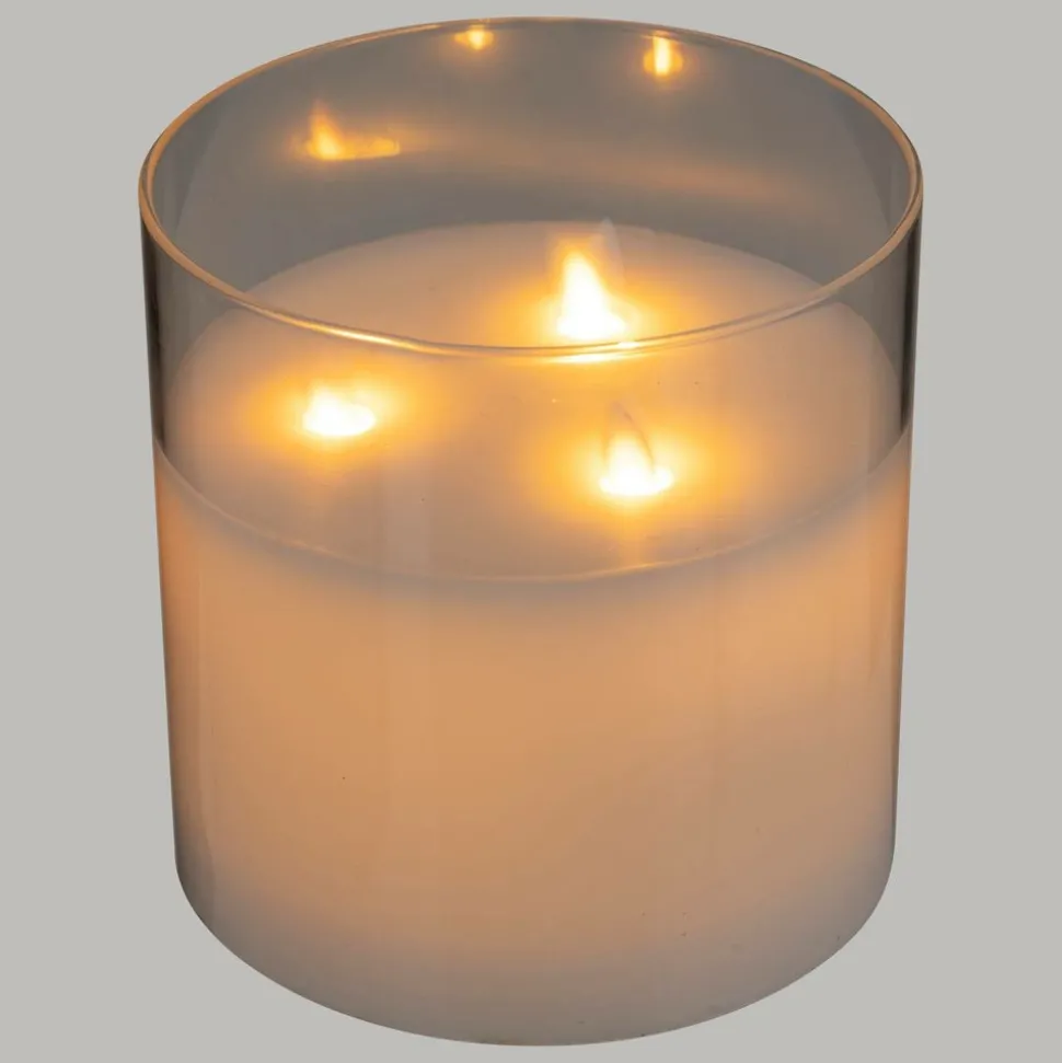 ATMOSPHERA CREATEUR D'INTERIEUR - Bougie led "sena" en verre d15cm