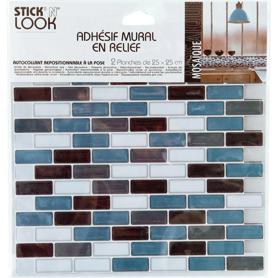 ATMOSPHERA CREATEUR D'INTERIEUR - Lot de 2 stickers - carrelage - 26x26 cm