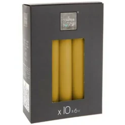 ATMOSPHERA CREATEUR D'INTERIEUR - Lot de 10 bougies bâtons - jaune - 45g