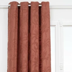 ATMOSPHERA CREATEUR D'INTERIEUR - Rideau "willow" jacquard terracotta 135x260cm