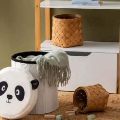 ATMOSPHERA CREATEUR D'INTERIEUR - Pouf-coffre enfant panda pliant 