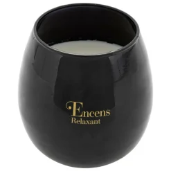 ATMOSPHERA CREATEUR D'INTERIEUR - Bougie parfumée "arlo" en verre d12cm noir