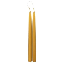 ATMOSPHERA CREATEUR D'INTERIEUR - Lot de 2 bougies bâtons "hugo" en coton h30cm jaune moutarde