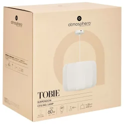 ATMOSPHERA CREATEUR D'INTERIEUR - Suspension "tobie" coton blanc d37cm
