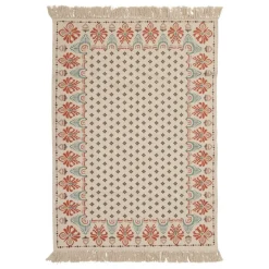 ATMOSPHERA CREATEUR D'INTERIEUR - Tapis "ikat" coton tufté ivoire 120x170cm