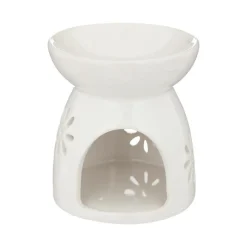 ATMOSPHERA CREATEUR D'INTERIEUR - Brûle-parfum "izor" en céramique d9cm blanc