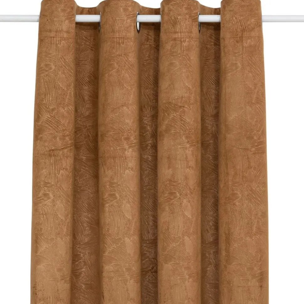 ATMOSPHERA CREATEUR D'INTERIEUR - Rideau occultant effet velours "fujo" cannelle 135x260cm