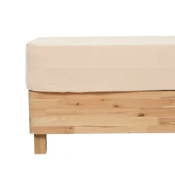 ATMOSPHERA CREATEUR D'INTERIEUR - Drap housse "flora" gaze de coton lin 160x200cm