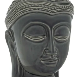 ATMOSPHERA CREATEUR D'INTERIEUR - Statuette bouddha "yola" céramique gris h22,5cm