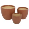 ATMOSPHERA CREATEUR D'INTERIEUR - Lot de 3 pots "vena" céramique d29cm